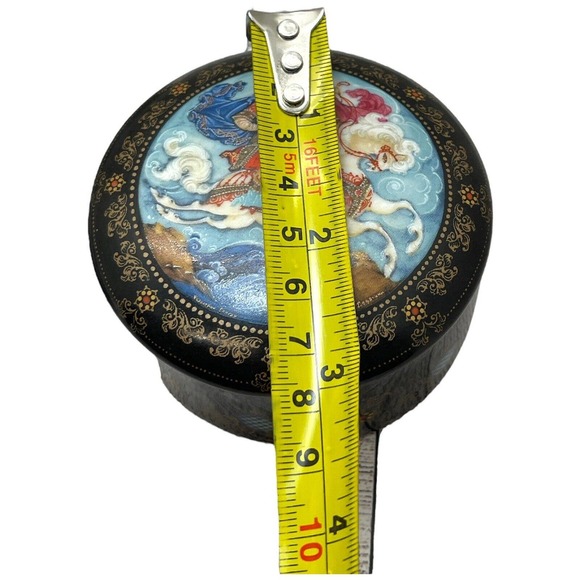 Russian Porcelain Music Box 1990 "The Princess & Elisha" Plate 1988 Numbered - Picture 14 of 16